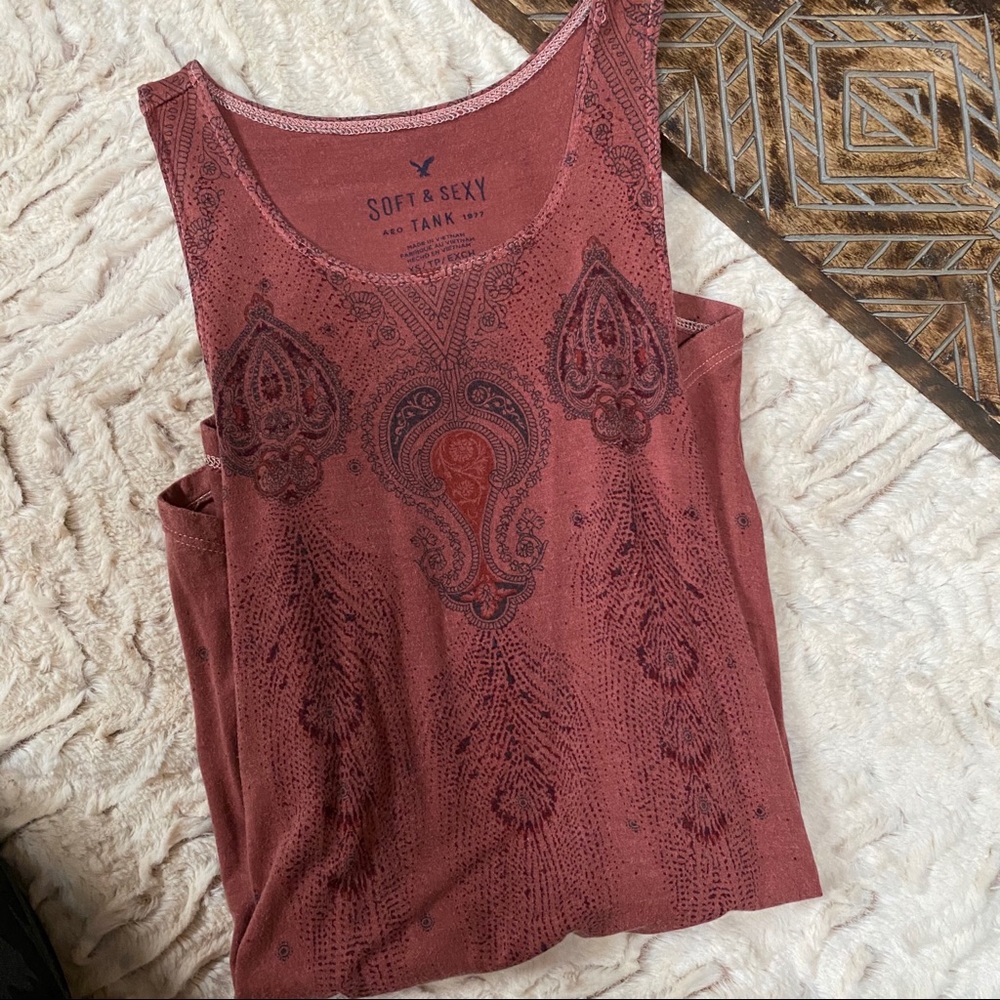 American Eagle red tank